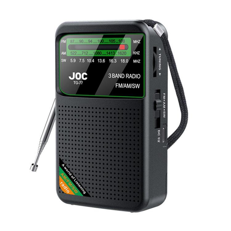 JOC TG-77 Mini FM / AM / SW Radio portatile a banda intera e canale intero JOC TG-77 Mini FM / AM / SW Radio portatile a banda intera e canale intero